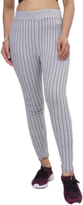 FAYDA MALL Grey Jegging(Striped)