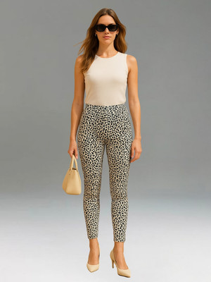 Moda Rapido Black Jegging(Animal Print)