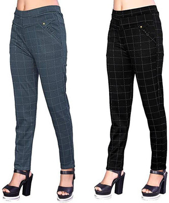 New Shyam Traders Multicolor Jegging(Checkered)