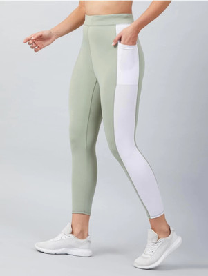 StyleHub Solid Women Light Green Tights