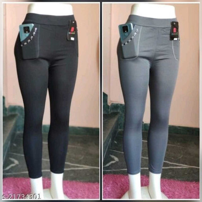 GRX Black, Grey Jegging(Solid)