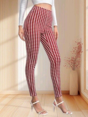 Moda Rapido Red, White Jegging(Printed)