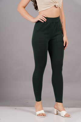 alliedecommerce Dark Green Jegging(Solid)