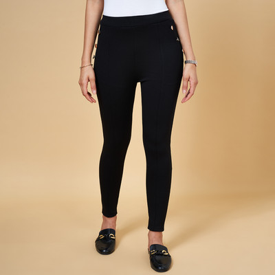 Annabelle by Pantaloons Black Tregging(Solid)