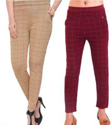 4M SALES Multicolor Jegging(Checkered)