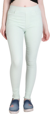 3BUTTERFLIES Light Green Jegging(Solid)