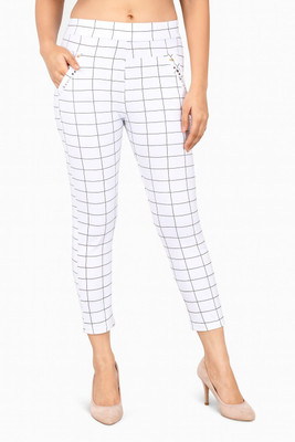 CMUNIQUECREATION White Jegging(Checkered)