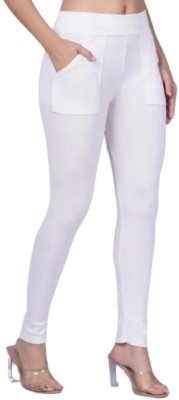 Aruna Lifestyle White Jegging(Solid)