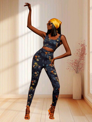 Moda Rapido Black Jegging(Printed)