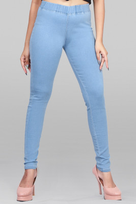 evyavan enterprise Light Blue Jegging(Solid)
