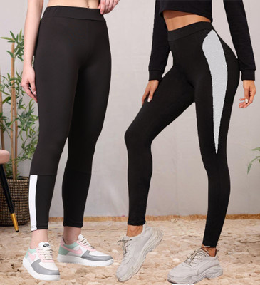 Moda Rapido Black Jegging(Striped)