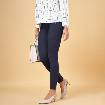 Annabelle by Pantaloons Blue Tregging(Solid)