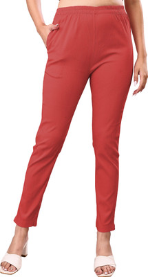 NEXSUS APPARELS Red Jegging(Solid)