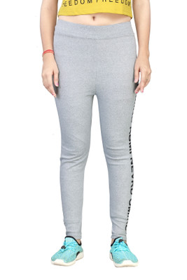 FAYDA MALL Grey Jegging(Graphic Print)