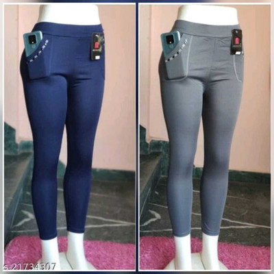 GRX Blue, Grey Jegging(Solid)