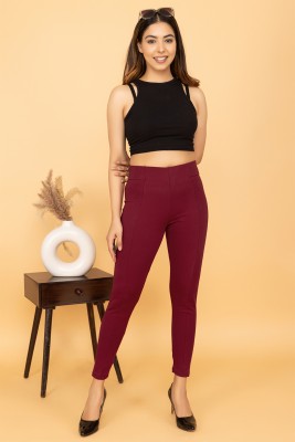 mlada Maroon Jegging(Solid)