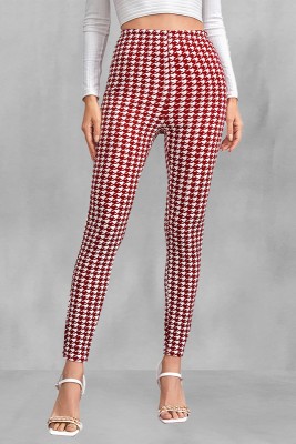 DTR FASHION Printed Women Red, White Tights