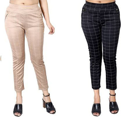 4M SALES Multicolor Jegging(Checkered)