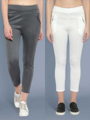 GRX Grey, White Jegging(Solid)