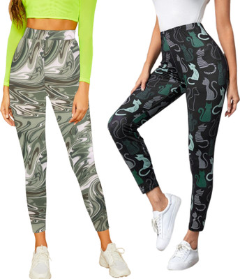 DTR FASHION Light Green Jegging(Printed)