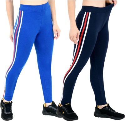 YUALIN CREATION Dark Blue Jegging(Striped)