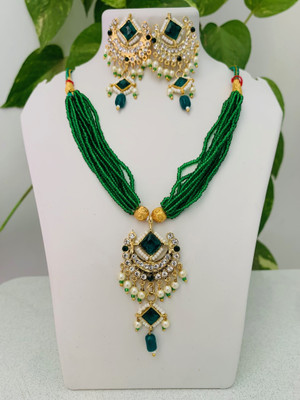 Dhanlaxmi Creation Copper Gold-plated Multicolor Jewellery Set(Pack of 1)