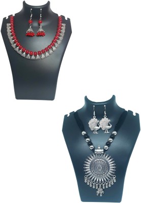 Dnositi Oxidised Silver, Dori Silver Jewellery Set(Pack of 1)