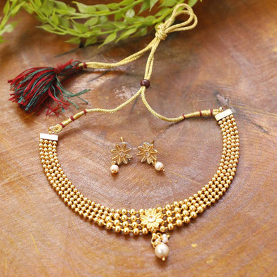 Swarajshop Brass, Copper Gold-plated Multicolor Jewellery Set(Pack of 2)