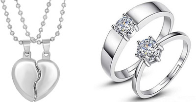 ruby collection Alloy Silver, Silver Jewellery Set(Pack of 2)