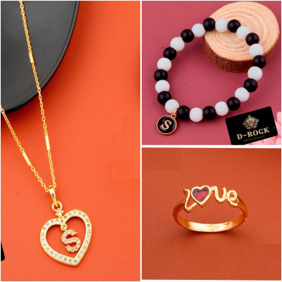 D-Rock Brass, Alloy Gold-plated Multicolor Jewellery Set(Pack of 3)