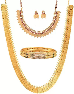Bhagya Lakshmi Alloy Gold-plated Gold Jewellery Set(Pack of 1)