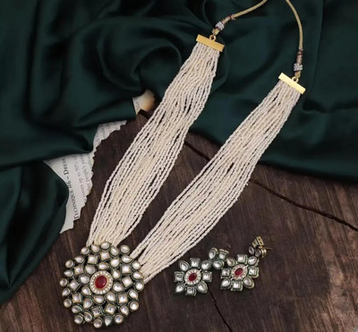 SHYAM Alloy Gold-plated White Jewellery Set(Pack of 1)