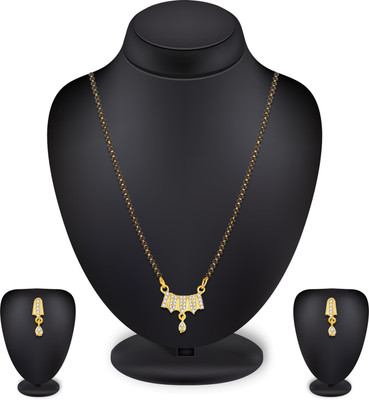 LUXOR Alloy Gold-plated Black, Gold Jewellery Set(Pack of 1)