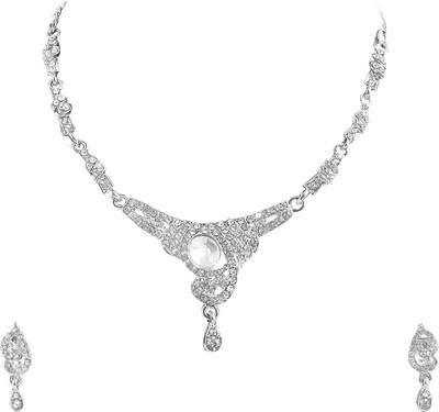 R A Enterprises Alloy Silver Jewellery Set(Pack of 1)