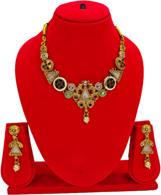Olivia Retailers Alloy Gold-plated Gold Jewellery Set(Pack of 3)