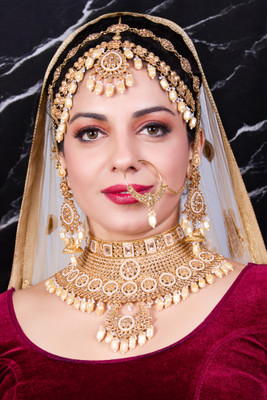 SHIV SHAKTI JEWELLERS Alloy Gold-plated Gold Jewellery Set(Pack of 4)