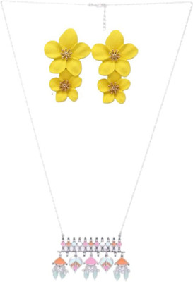 SKG Fashions Stone Multicolor, Yellow Jewellery Set(Pack of 1)