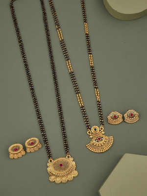 Seora Alloy Gold-plated Gold Jewellery Set(Pack of 6)