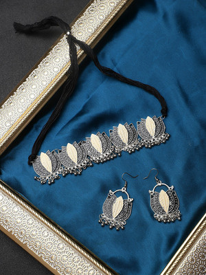 Anju Arya Alloy Silver Jewellery Set(Pack of 1)