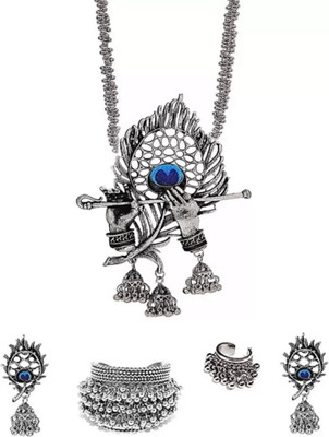 Shri Radhe Fashion House Alloy Silver Jewellery Set(Pack of 1)