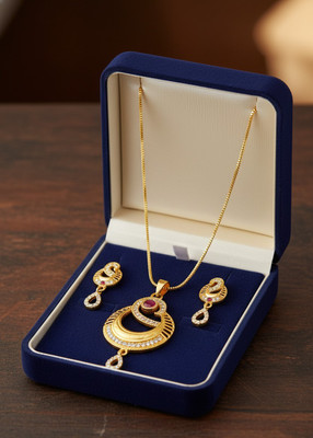 Vinayak Brass Gold-plated Gold Jewellery Set(Pack of 1)