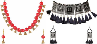 JMBW INTERNATIONAL Alloy Red, Gold, White Jewellery Set(Pack of 2)