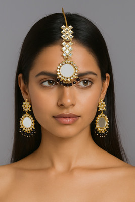 Pink Princess Alloy Gold-plated Black, Gold Jewellery Set(Pack of 1)