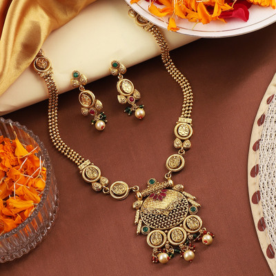 Orangenysha Copper Gold-plated Multicolor Jewellery Set(Pack of 3)