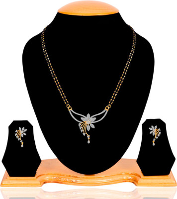 NAVYA Alloy Gold-plated Gold Jewellery Set(Pack of 1)