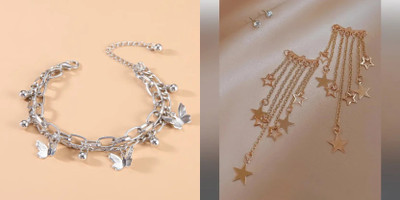 Gauri Fashions Alloy Silver, Gold Jewellery Set(Pack of 2)