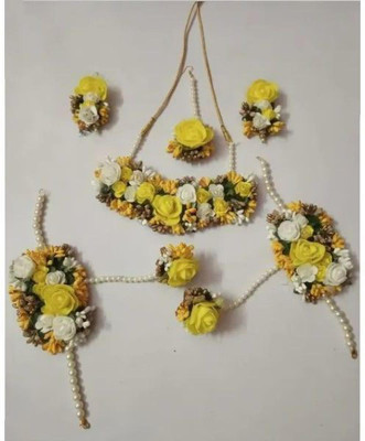 Arihant Shop Fabric Yellow Jewellery Set(Pack of 1)