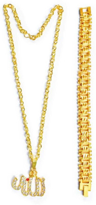 Newlookeshop Brass, Stone Gold-plated Gold Jewellery Set(Pack of 1)