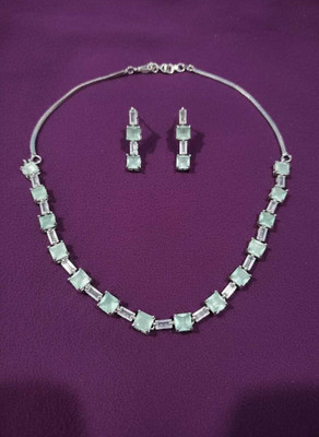 Bhavi Alloy Turquoise Jewellery Set(Pack of 1)