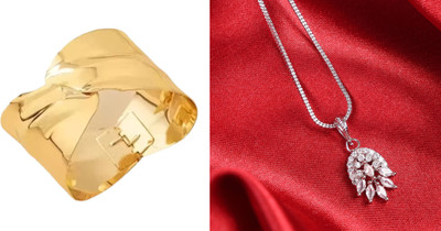 SKG Fashions Alloy Gold, Silver Jewellery Set(Pack of 2)